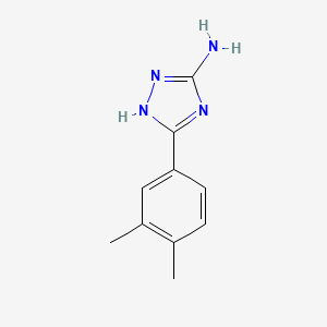 molecular formula C10H12N4 B13676874 5-Amino-3-(3,4-dimethylphenyl)-1H-1,2,4-triazole 