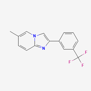 molecular formula C15H11F3N2 B13676877 6-Methyl-2-[3-(trifluoromethyl)phenyl]imidazo[1,2-a]pyridine 