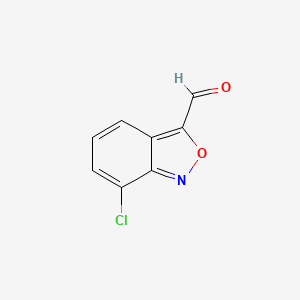 molecular formula C8H4ClNO2 B13676879 7-Chlorobenzo[c]isoxazole-3-carbaldehyde 