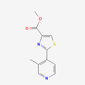 molecular formula C11H10N2O2S B13676883 Methyl 2-(3-Methylpyridin-4-yl)thiazole-4-carboxylate 