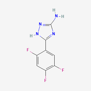 molecular formula C8H5F3N4 B13676895 5-Amino-3-(2,4,5-trifluorophenyl)-1H-1,2,4-triazole 