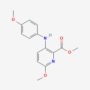 molecular formula C15H16N2O4 B13676904 Methyl 6-methoxy-3-((4-methoxyphenyl)amino)picolinate 