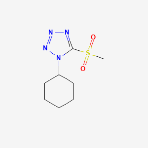 molecular formula C8H14N4O2S B13676920 1-Cyclohexyl-5-(methylsulfonyl)-1H-tetrazole 