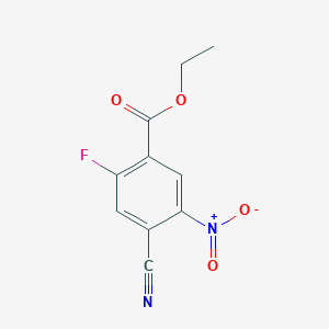 molecular formula C10H7FN2O4 B13676934 Ethyl 4-cyano-2-fluoro-5-nitrobenzoate 