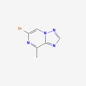 molecular formula C6H5BrN4 B13676943 6-Bromo-8-methyl-[1,2,4]triazolo[1,5-a]pyrazine 