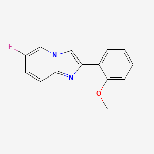 molecular formula C14H11FN2O B13676956 6-Fluoro-2-(2-methoxyphenyl)imidazo[1,2-a]pyridine 
