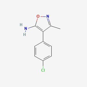 molecular formula C10H9ClN2O B1367701 4-(4-Chlorophenyl)-3-methylisoxazol-5-amine CAS No. 98947-25-2