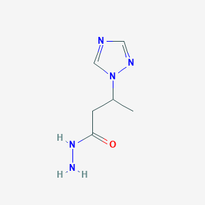 molecular formula C6H11N5O B1367722 3-(1H-1,2,4-triazol-1-yl)butanehydrazide 