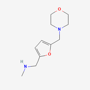 molecular formula C11H18N2O2 B1367733 N-methyl-{[5-(morpholinomethyl)-2-furyl]methyl}amine CAS No. 893741-66-7