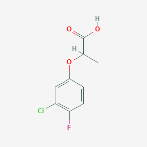 molecular formula C9H8ClFO3 B1367744 2-(3-Chloro-4-fluorophenoxy)propanoic acid 