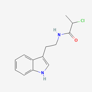 molecular formula C13H15ClN2O B1367746 2-chloro-N-[2-(1H-indol-3-yl)ethyl]propanamide CAS No. 928713-06-8