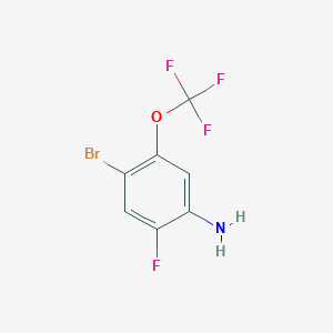 molecular formula C7H4BrF4NO B1367756 4-Bromo-2-fluoro-5-(trifluoromethoxy)aniline CAS No. 116367-67-0