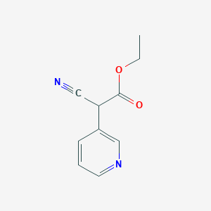 molecular formula C10H10N2O2 B1367760 Ethyl 2-cyano-2-pyridin-3-YL-acetate CAS No. 39266-24-5