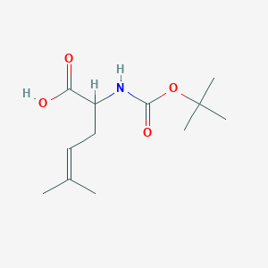molecular formula C12H21NO4 B1367765 2-{[(Tert-butoxy)carbonyl]amino}-5-methylhex-4-enoic acid 