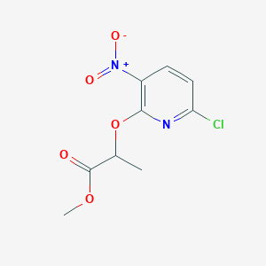 molecular formula C9H9ClN2O5 B1367775 2-(6-Chloro-3-nitropyridin-2-yloxy)-propionic acid methyl ester 