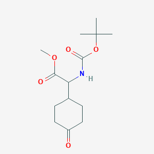 molecular formula C14H23NO5 B13677768 Methyl (S)-2-(Boc-amino)-2-(4-oxocyclohexyl)acetate 