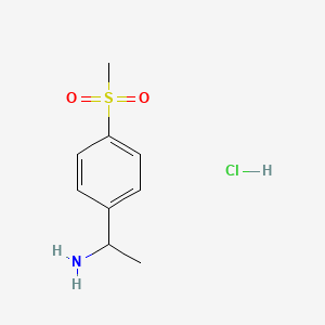 molecular formula C9H14ClNO2S B1367778 1-[4-(Methylsulfonyl)phenyl]ethanamine hydrochloride CAS No. 98959-90-1