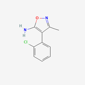 molecular formula C10H9ClN2O B1367790 4-(2-Chlorophenyl)-3-methylisoxazol-5-amine CAS No. 924871-30-7