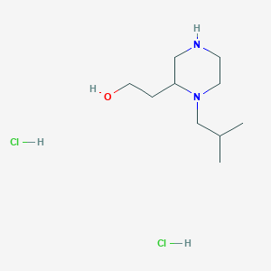 molecular formula C10H24Cl2N2O B1367804 2-(1-Isobutyl-2-piperazinyl)-1-ethanol dihydrochloride CAS No. 1049750-12-0