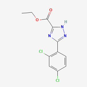 molecular formula C11H9Cl2N3O2 B13678335 Ethyl 5-(2,4-Dichlorophenyl)-1H-1,2,4-triazole-3-carboxylate 