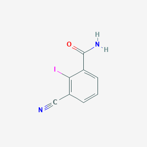 molecular formula C8H5IN2O B13678404 3-Cyano-2-iodobenzamide 