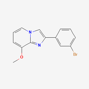 molecular formula C14H11BrN2O B13678421 2-(3-Bromophenyl)-8-methoxyimidazo[1,2-a]pyridine 