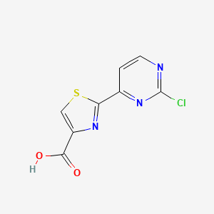 molecular formula C8H4ClN3O2S B13678424 2-(2-Chloropyrimidin-4-yl)thiazole-4-carboxylic Acid 