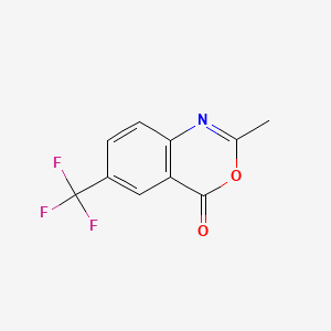 molecular formula C10H6F3NO2 B13678431 2-Methyl-6-(trifluoromethyl)-4H-benzo[d][1,3]oxazin-4-one 