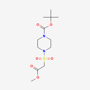 molecular formula C12H22N2O6S B13678437 Methyl 2-[(4-Boc-1-piperazinyl)sulfonyl]acetate 