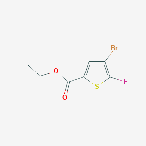 molecular formula C7H6BrFO2S B13678438 Ethyl 4-bromo-5-fluorothiophene-2-carboxylate 