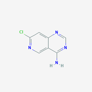molecular formula C7H5ClN4 B13678469 7-Chloropyrido[4,3-d]pyrimidin-4-amine 