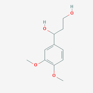 molecular formula C11H16O4 B13678494 1-(3,4-Dimethoxyphenyl)propane-1,3-diol CAS No. 76788-37-9