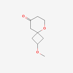 molecular formula C9H14O3 B13678502 2-Methoxy-5-oxaspiro[3.5]nonan-8-one 