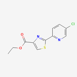 molecular formula C11H9ClN2O2S B13678505 Ethyl 2-(5-Chloropyridin-2-yl)thiazole-4-carboxylate 