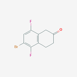 molecular formula C10H7BrF2O B13678527 6-Bromo-5,8-difluoro-3,4-dihydronaphthalen-2(1H)-one 