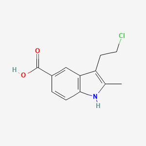 molecular formula C12H12ClNO2 B1367854 3-(2-Chloroethyl)-2-methyl-1h-indole-5-carboxylic acid CAS No. 889953-68-8