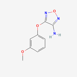 molecular formula C9H9N3O3 B1367861 4-(3-Methoxyphenoxy)-1,2,5-oxadiazol-3-amine CAS No. 924871-23-8