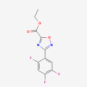 molecular formula C11H7F3N2O3 B13678632 Ethyl 3-(2,4,5-trifluorophenyl)-1,2,4-oxadiazole-5-carboxylate 