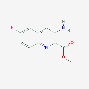 molecular formula C11H9FN2O2 B13678644 Methyl 3-amino-6-fluoroquinoline-2-carboxylate 