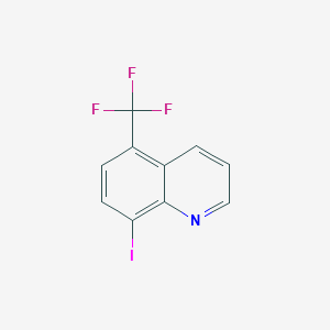 molecular formula C10H5F3IN B13678659 8-Iodo-5-(trifluoromethyl)quinoline 