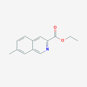 molecular formula C13H13NO2 B13678694 Ethyl 7-methylisoquinoline-3-carboxylate 