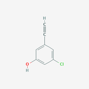 molecular formula C8H5ClO B13678702 3-Chloro-5-ethynylphenol 