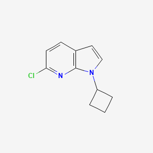 molecular formula C11H11ClN2 B13678742 6-Chloro-1-cyclobutyl-7-azaindole 