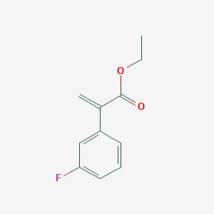 molecular formula C11H11FO2 B13678773 Ethyl 2-(3-fluorophenyl)acrylate 