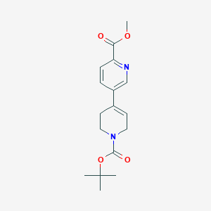 molecular formula C17H22N2O4 B13678782 Methyl 5-(1-(tert-butoxycarbonyl)-1,2,3,6-tetrahydropyridin-4-yl)picolinate 
