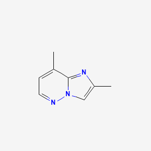 molecular formula C8H9N3 B13678787 2,8-Dimethylimidazo[1,2-b]pyridazine 
