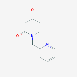 molecular formula C11H12N2O2 B13678788 1-(Pyridin-2-ylmethyl)piperidine-2,4-dione 