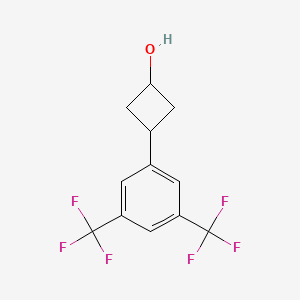 molecular formula C12H10F6O B13678824 3-[3,5-Bis(trifluoromethyl)phenyl]cyclobutanol 