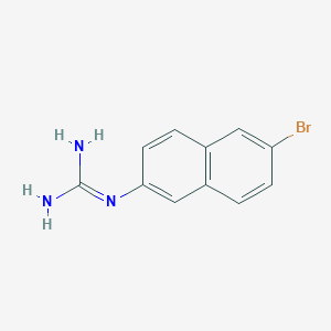 molecular formula C11H10BrN3 B13678837 1-(6-Bromo-2-naphthyl)guanidine 