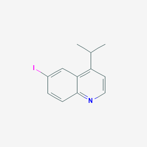 molecular formula C12H12IN B13678844 6-Iodo-4-isopropylquinoline 